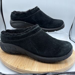 Merrell Women's Encore Ice 4 Mule Leather Sherling Lining Black Size 10